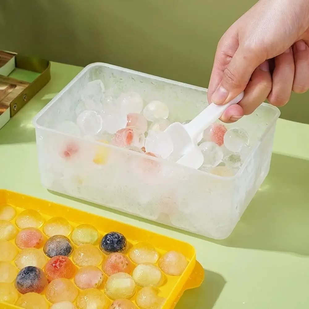 Forniture per bar da cucina Macchina per palline di ghiaccio Vassoio per stampi per cubetti di ghiaccio in silicone Fai da te Macchina per il gelo congelata per la refrigerazione di alimenti e bevande E0Z1