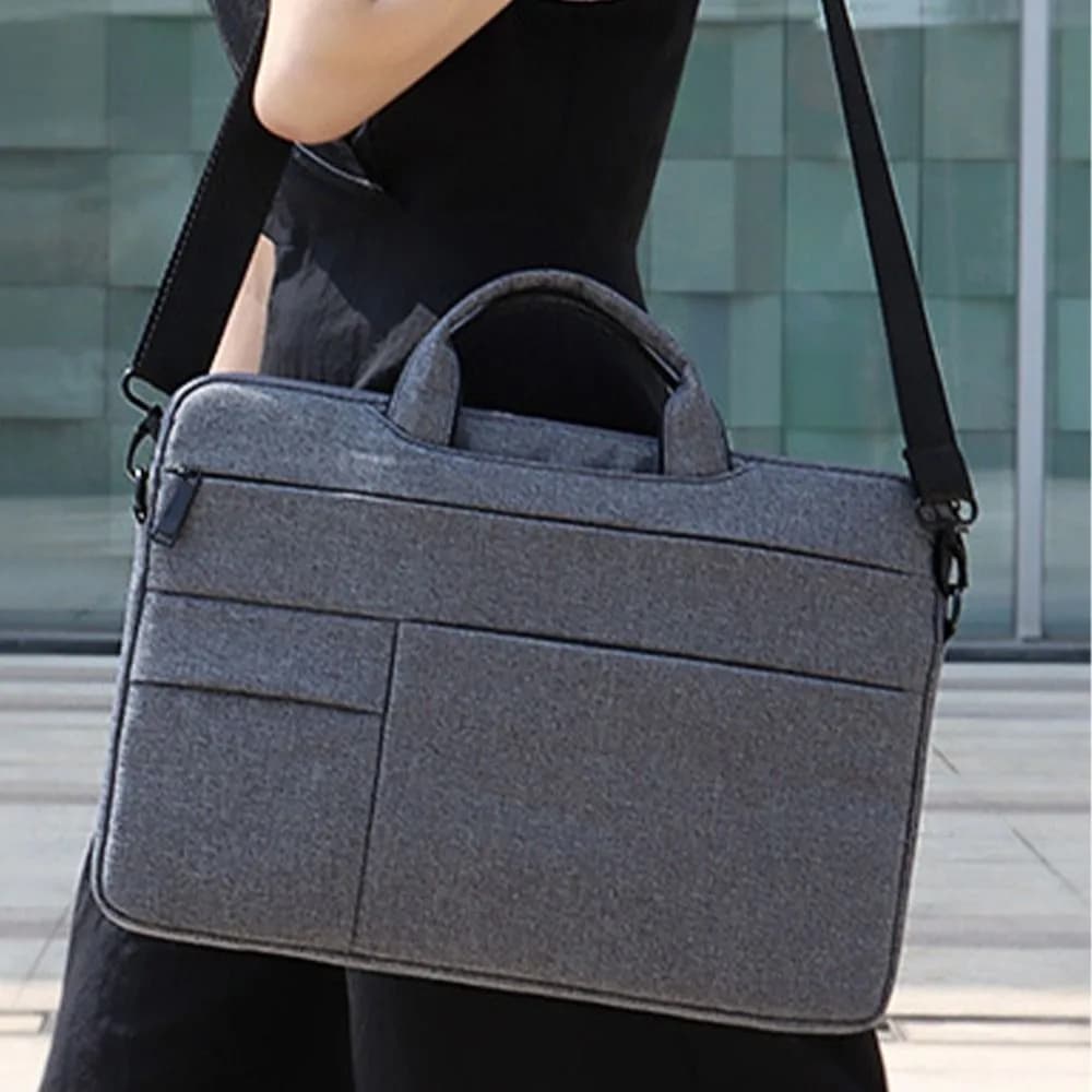 Borsa per Laptop Impermeabile, Design Compatto Universale, Valigetta Leggera da 15,6 Pollici, Borsa a Tracolla per Computer Portatile