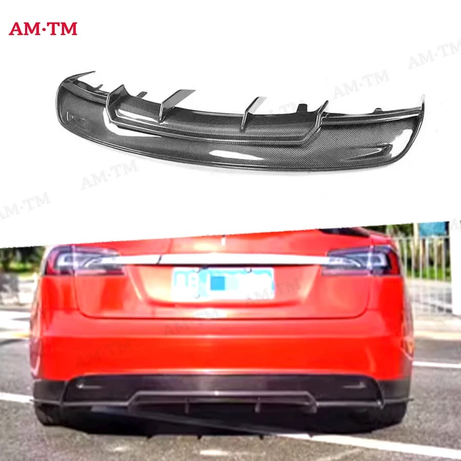 Diffusore Posteriore in Fibra di Carbonio per Tesla Model S 2017+, Spoiler e Accessori per Carrozzeria