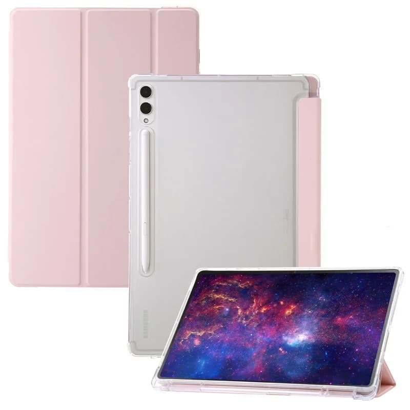 Funda per Samsung Galaxy Tab S9 S10 FE Custodia con portapenne Parte posteriore in acrilico trasparente per Galaxy Tab S9 FE Plus S9 Plus + 12 4 Cover