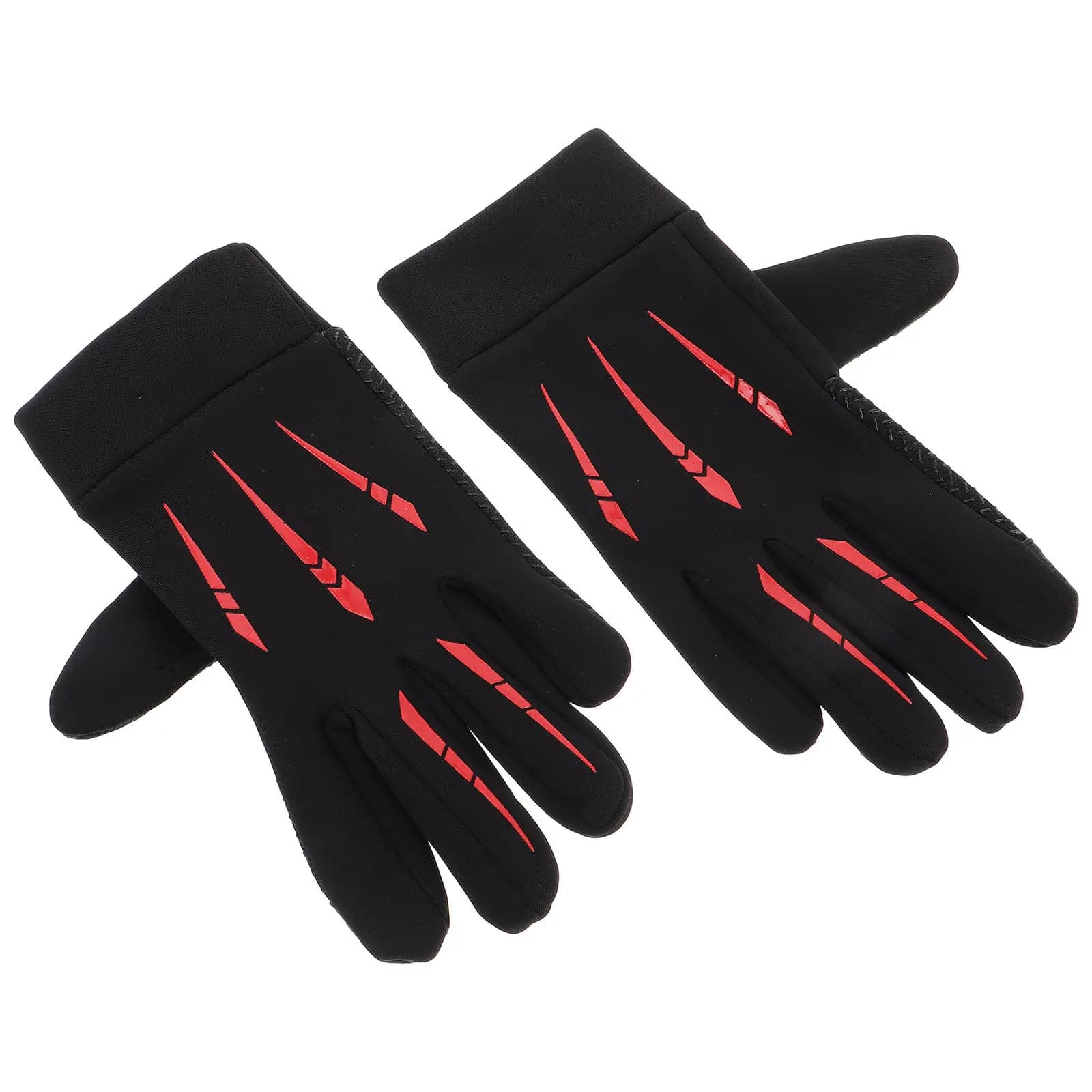 Guanti Invernali da Moto per Uomo, Antivento, Impermeabili, Compatibili con Touchscreen, Dita Intere, Rossi, per Moto, Motoslitte, ATV, Motocross