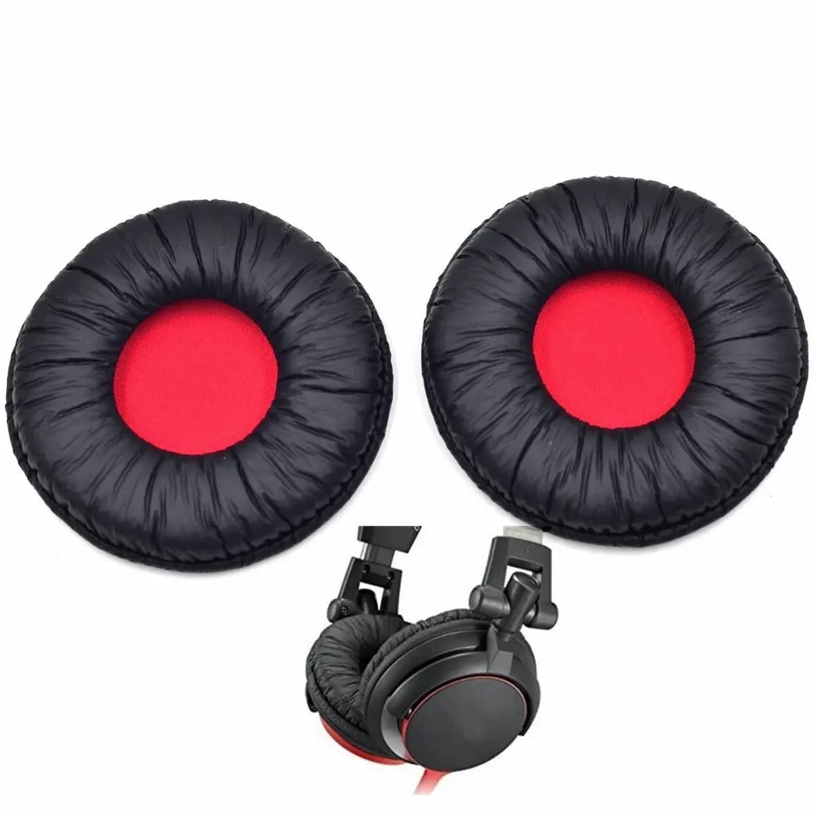Cuscinetti auricolari di ricambio in morbida pelle per cuffie Sony MDR-V55