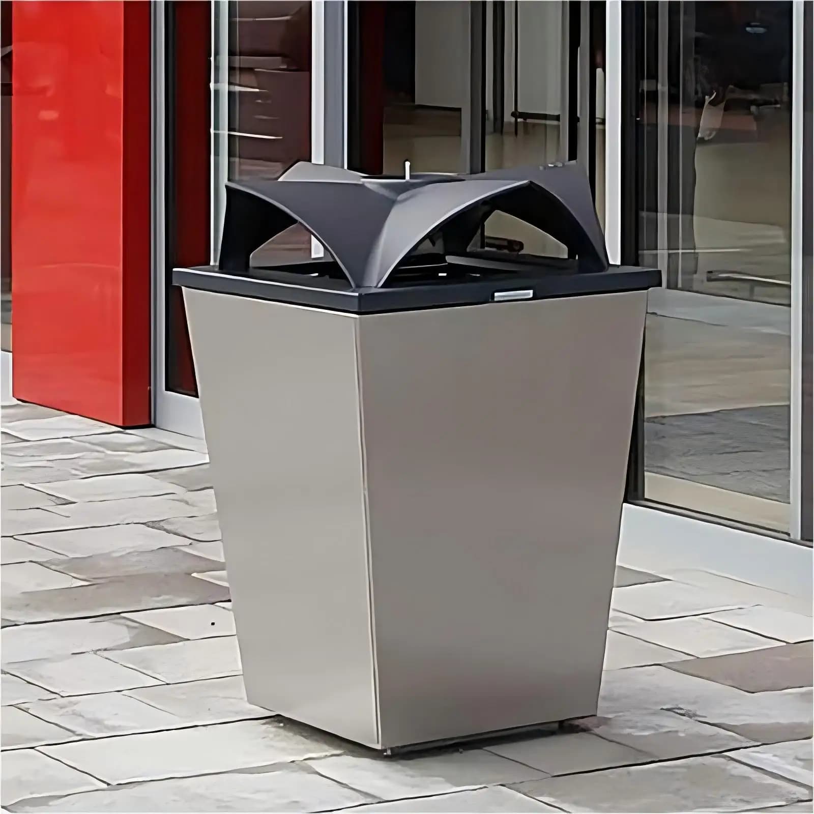 Pattumiera per mobili urbani da esterno con coperchio Supermercato urbano e portaoggetti