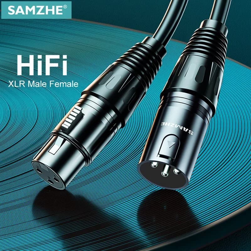 SAMZHE XLR Cable Karaoke microfono Sound Cannon Cable Plug XLR Extension Mikrofon Cable per amplificatori Mixer Audio cavo XLR