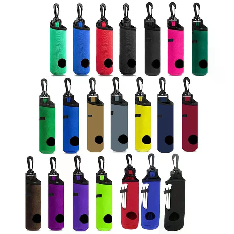 1 pezzo porta tee da golf borsa per il trasporto della pallina da golf custodia porta pallina da golf portachiavi clip da cintura accessori per regali da golf