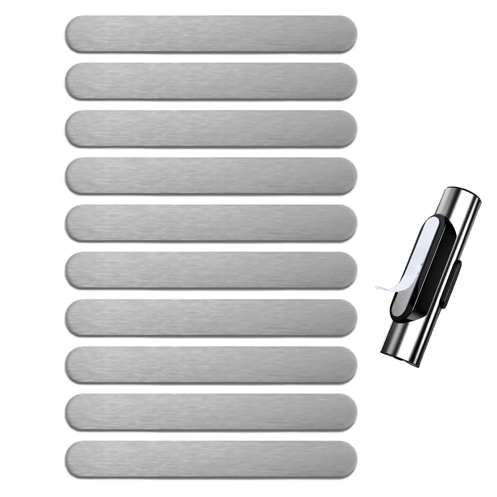 10 metal strips for phone case magnets, steel plates, self-adhesive metal strips for phone case, vehicle, craft room, refrigerator