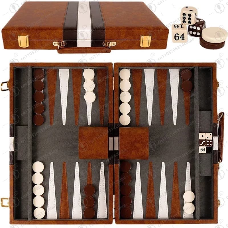 Classic Backgammon Set Portable Handheld Board Game for Leisure And Entertainment