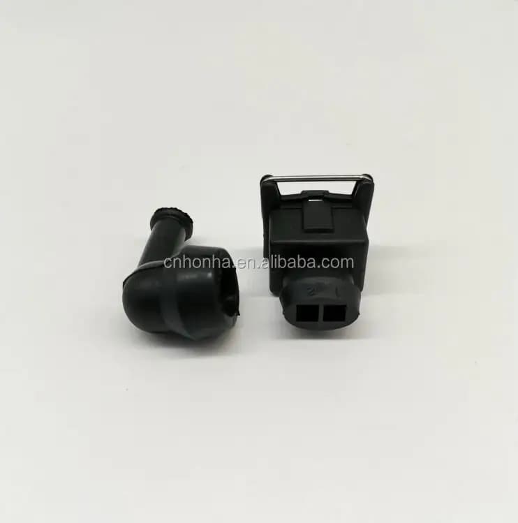 5/10/20/50/100 pcs 2 Pin Jetronic/Minitimer EV1 fuel injector automatic connector with rubber boot at 90 degrees