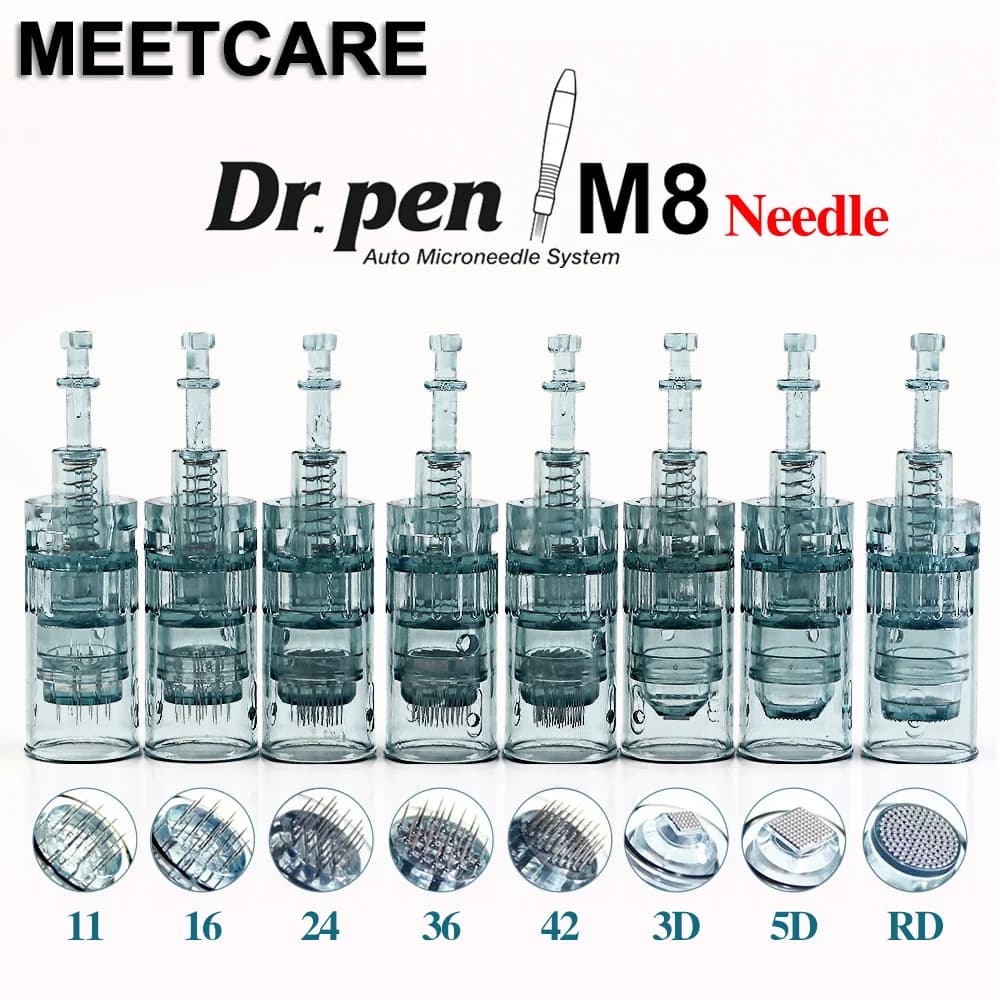 Cartucce M8 per M8 Dr Pen Aghi di ricambio micro baionetta Derma Microneedling Pen 11pin 16pin 36pin 42pin 3D 5D Ago