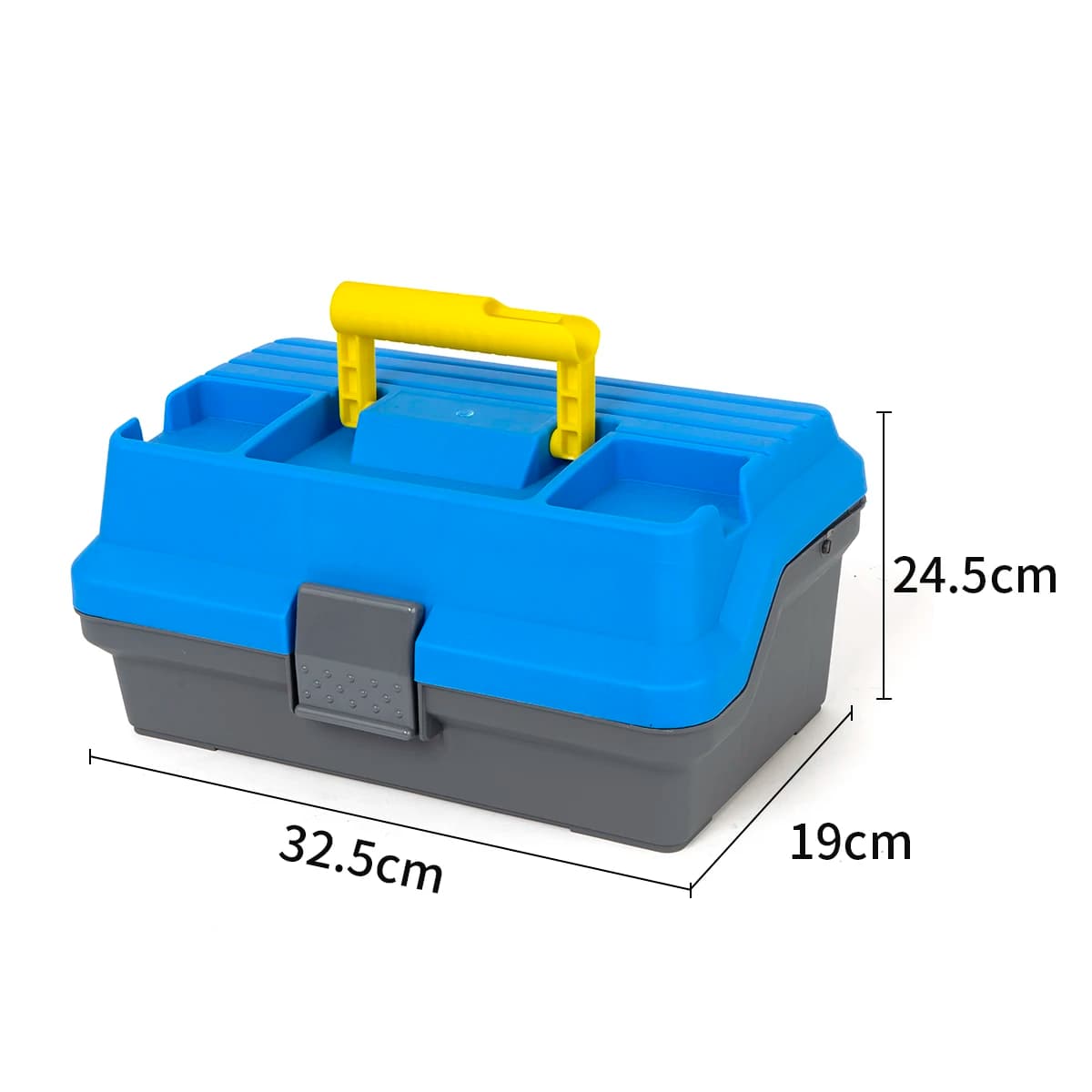 Plastic Waterproof Multifunctional Three-Layer Fishing Tackle Box with Bait Storage for Carpfishing