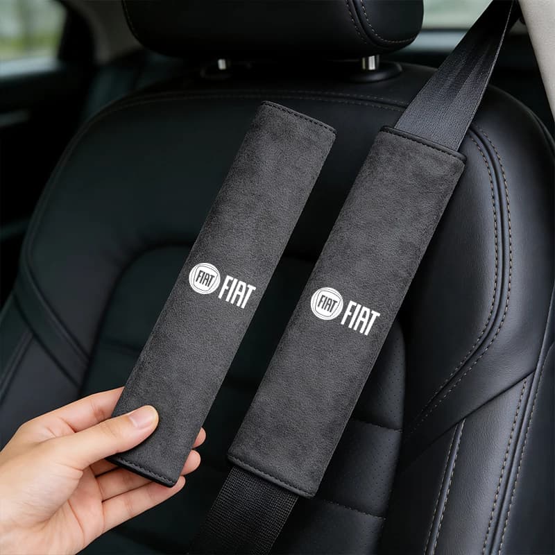Car Seat Belt Pad Safety Strap Shoulder Cover Soft Mat Accessories For Fiat 500 Panda Cronos Argo Punto Tipo Doblo Abarth Bravo