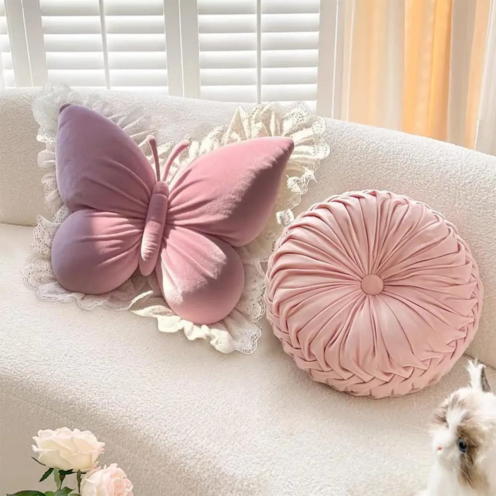 Princess Butterfly Shape Decorative Pillow for Office, Living Room, Bedroom, Car, Sofa, Home, Garden