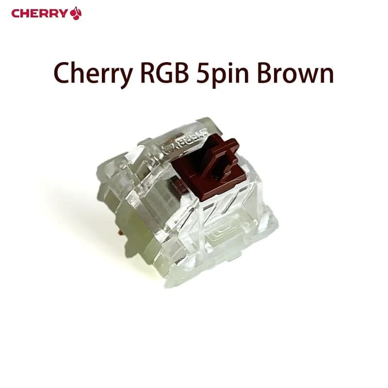 MX1A Cherry RGB 5 Pin Marrone Tattile SMD Tastiera meccanica Interruttore ad alta precisione 60cN Punto incrociato in oro per Aula F75 Ajazz Ak820