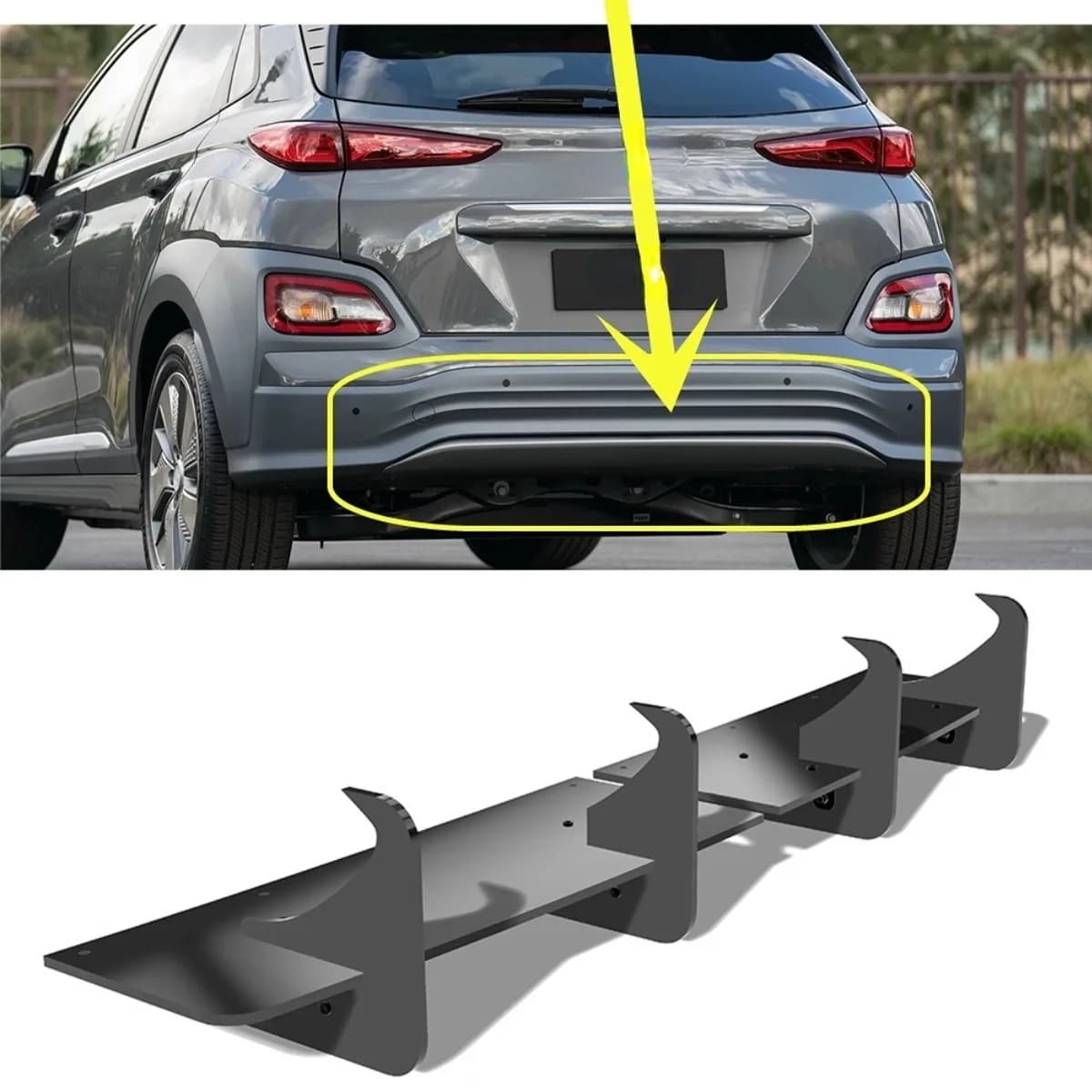 Spoiler Posteriore per Hyundai Kona Electric 2018-2020, Diffusore per Paraurti, Accessorio Auto