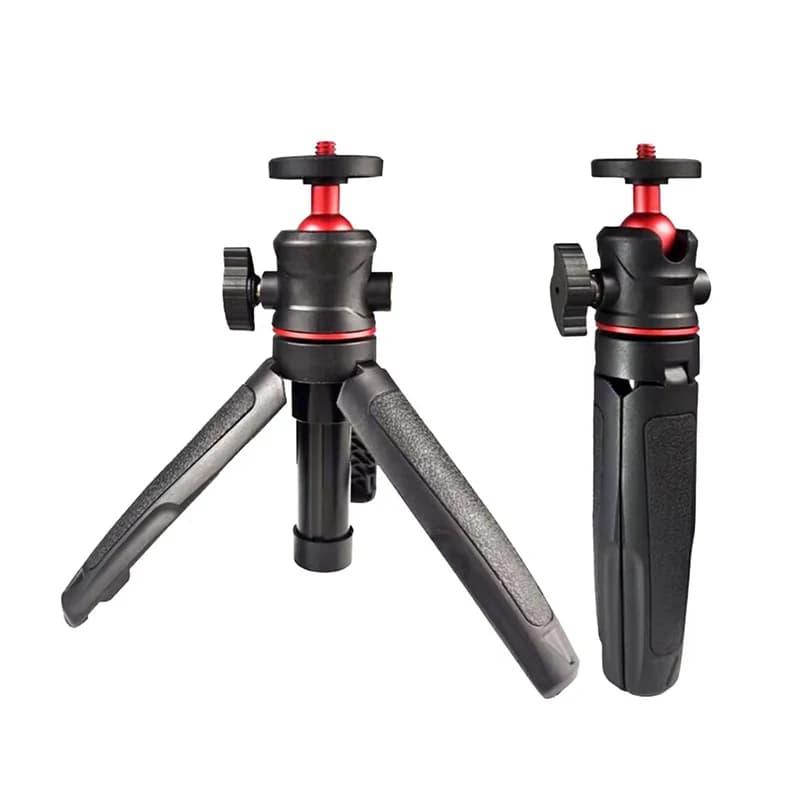 Treppiede pieghevole MT-08 per telefono Mini selfie stick portatile con testa a sfera a vite da 1/4 "universale per accessori DSLR per action camera