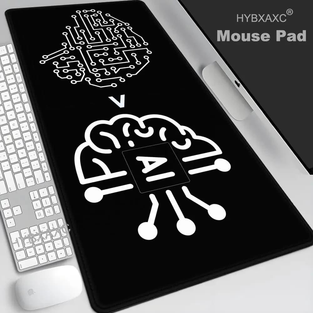 Tappetino per Mouse Minimalista con Design AI - Tappetino da Scrivania Moderno e Carino HD, Tappetino Esteso per Tastiera da Gaming, Grande 90x40cm XXL per Gamer