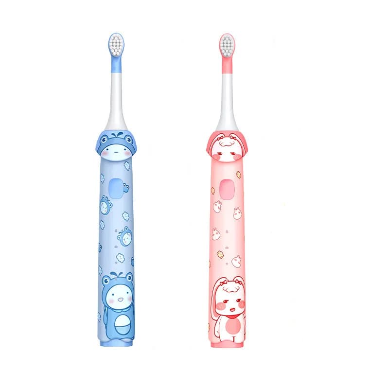 Electric toothbrush for children from 6 to 12 years, soft bristle brush, anti-carious, IPX8 waterproof electric toothbrush