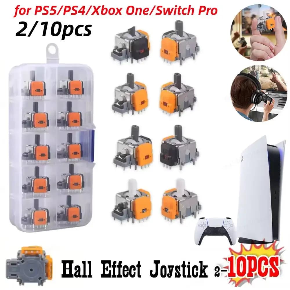 10 pezzi di ricambio effetto Hall joystick sensore analogico 3D levetta per PS5/PS4/Xbox/Switch Pro controller parti di riparazione accessori