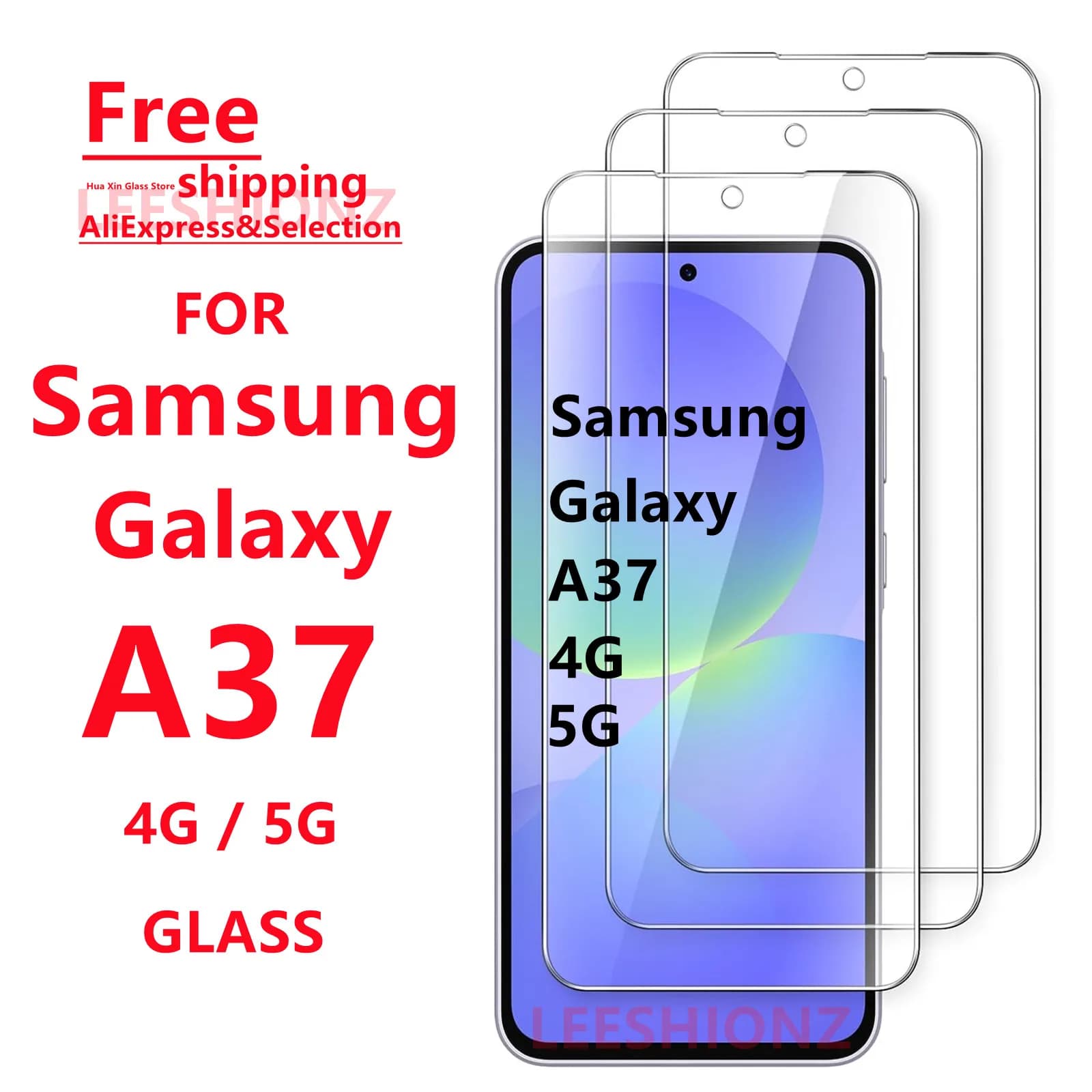 1/4 pezzi di protezione per lo schermo in vetro temperato per Samsung Galaxy A37 - Protezione per smartphone adatta per la serie Samsung A37