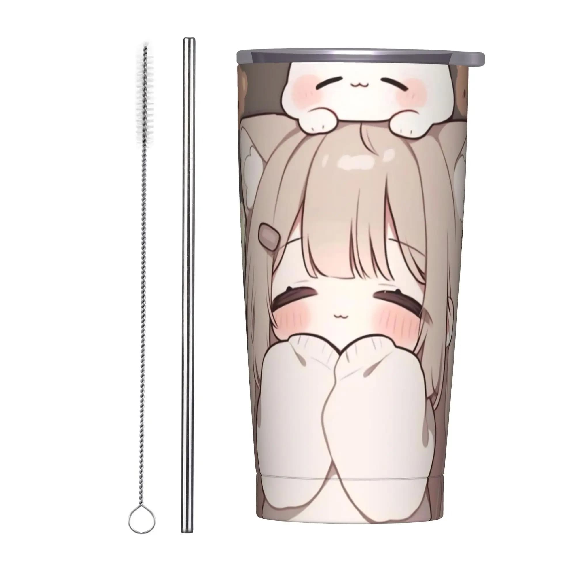 Trickcal C-Chibi Go Games Tumbler Tazza Termica Isolata Sottovuoto in Acciaio Inossidabile a Doppia Parete Antigoccia 20oz