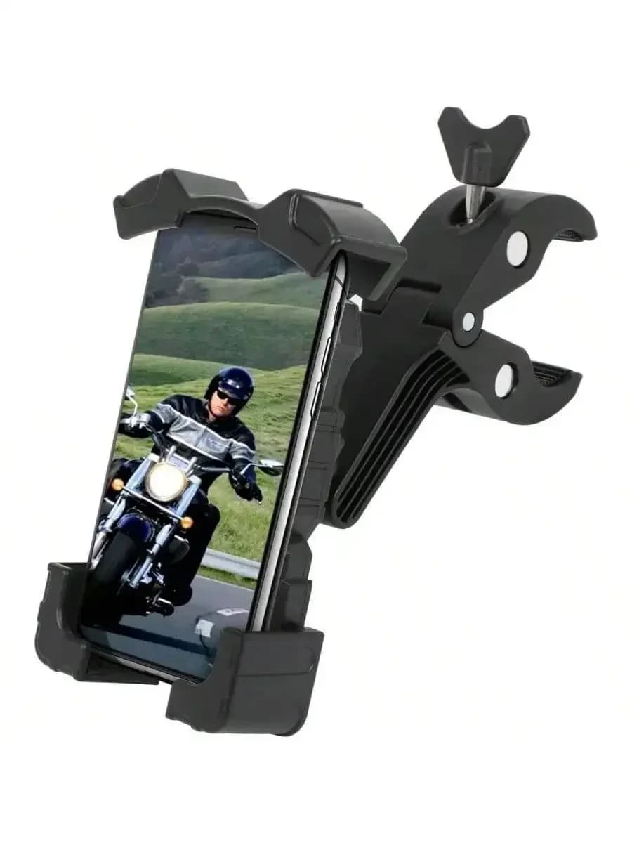 Universal Phone Holder For Bike Motorcycle Car Stroller Boat Adjustable Handlebar Mount Gray