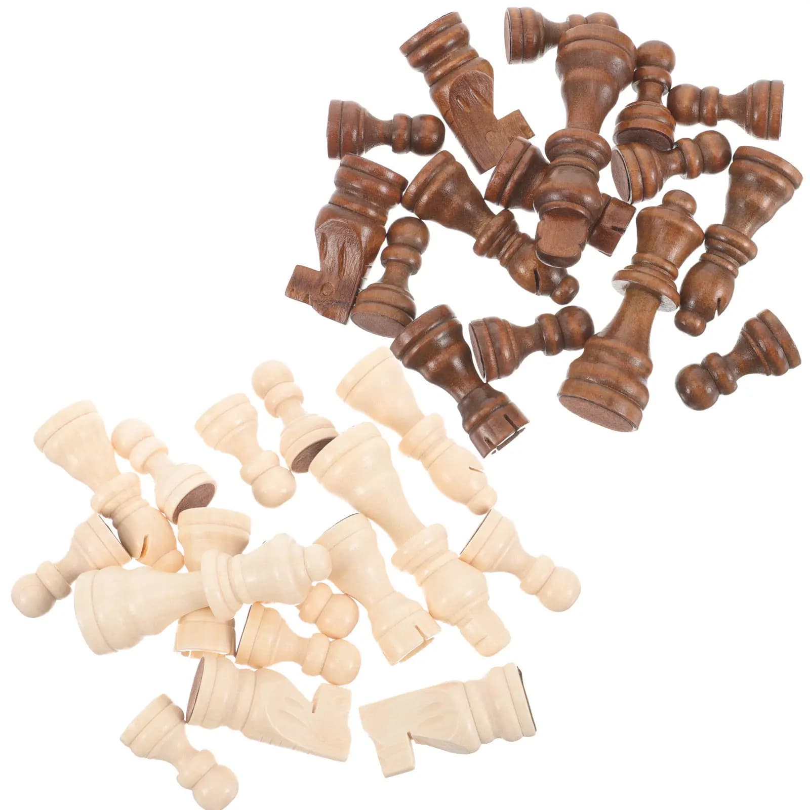 Set di Scacchi in Legno Internazionale, Ricambio Compatto e Leggero, Portatile per Riparazione Giochi da Tavolo