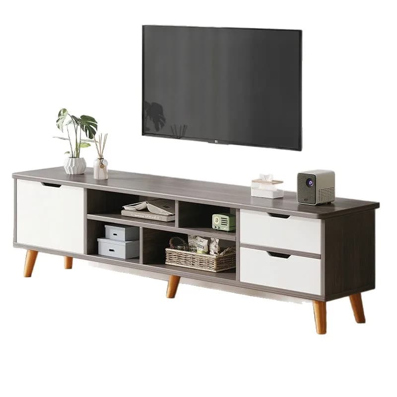 Mobile TV piccolo appartamento moderno semplice camera da letto soggiorno domestico gambe in legno massello nordico tavolino combinazione TV