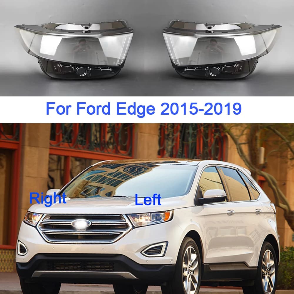 For Ford Edge 2015 2016 2017 2018 2019 Car Headlight Glass Plexiglass Lens Cover Transparent Headlamp Shell Car Accessories