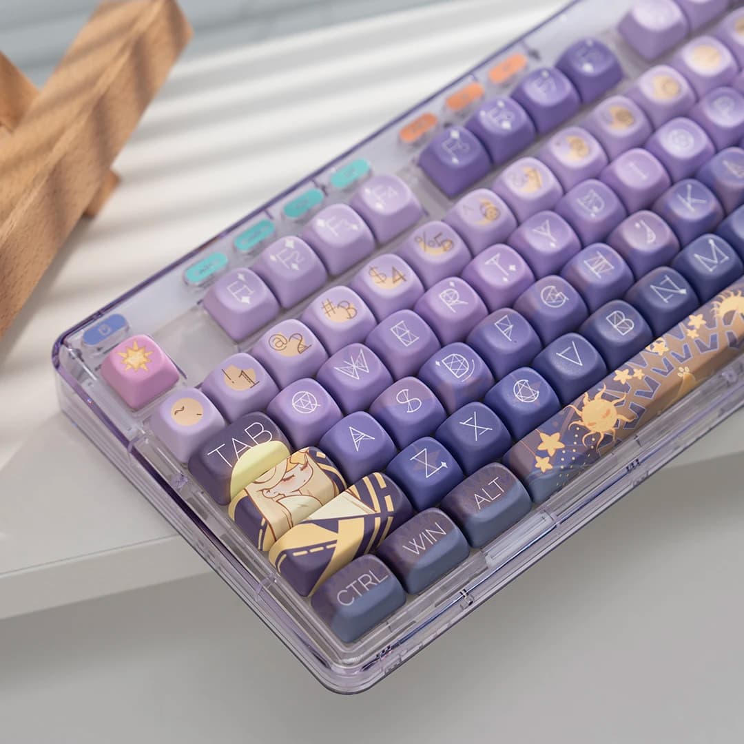 Keycap MOA Galaxy Dream Cute Cartoon PBT Materiale Adattamento sublimatico Tastiera meccanica