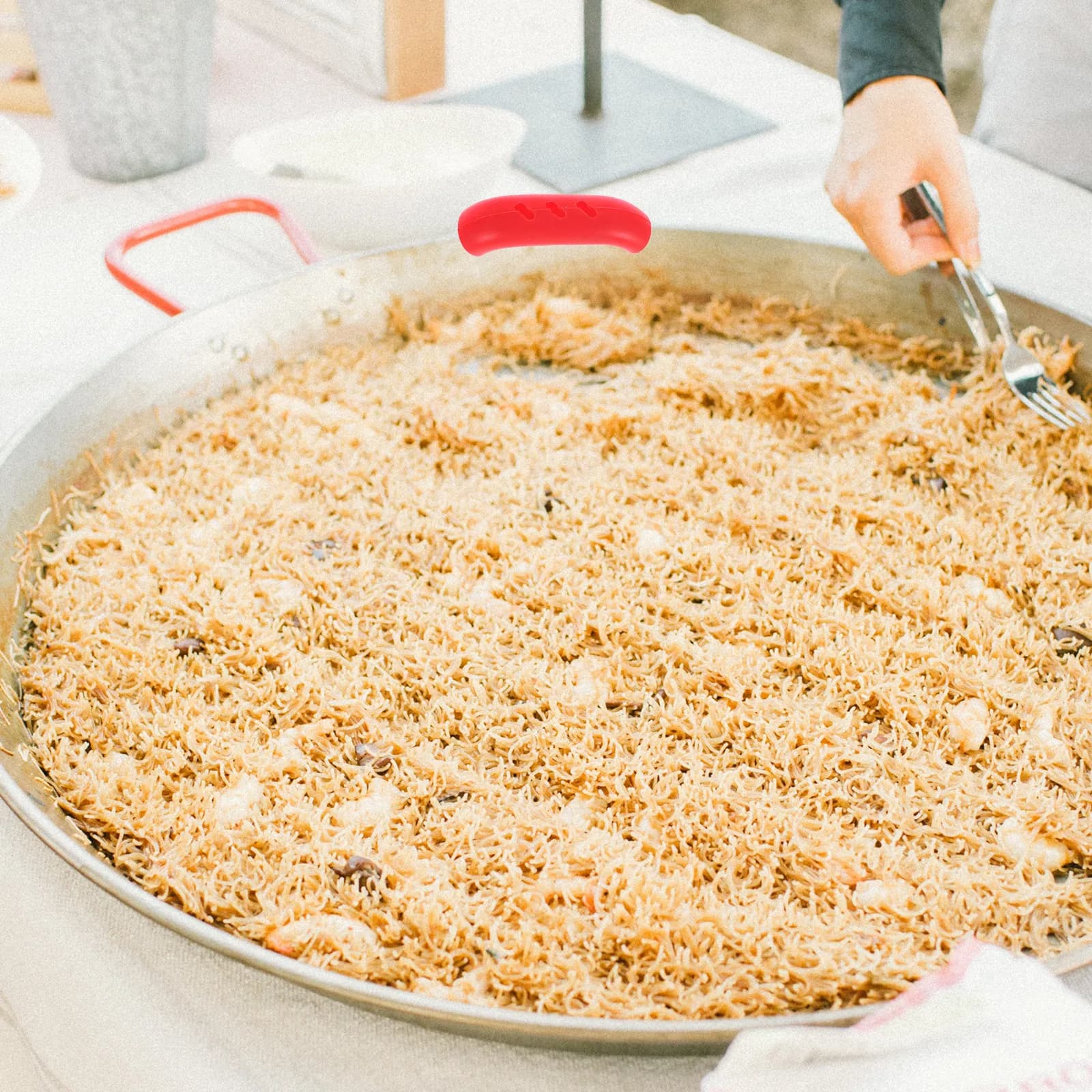 10 Pezzi Protezioni Pieghevoli Anti-scottatura per Manici, Leggere e Resistenti al Calore, per Pentole, Padelle e Manici di Fornelli, per Uso in Cucina