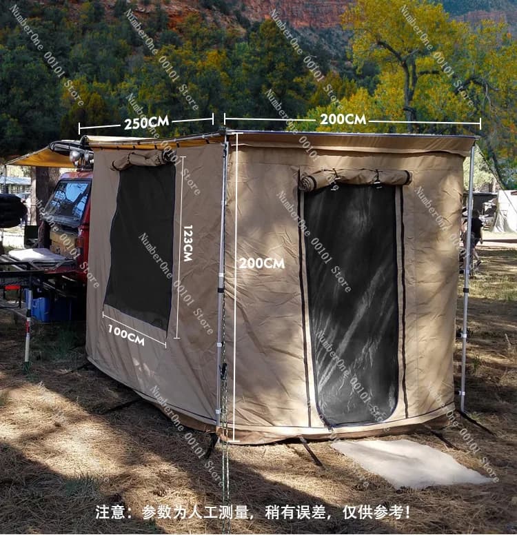 Car Awning Side Tent, Outdoor Camping SUV Vehicle Awning, Car Canopy Shelter for Overlanding