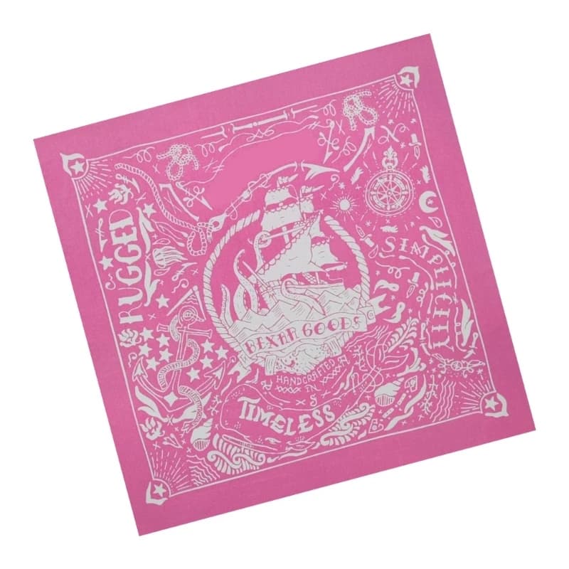 340D Pattern Cotton Bandana Unisex Headwear Stylish Street Fashion Scarf