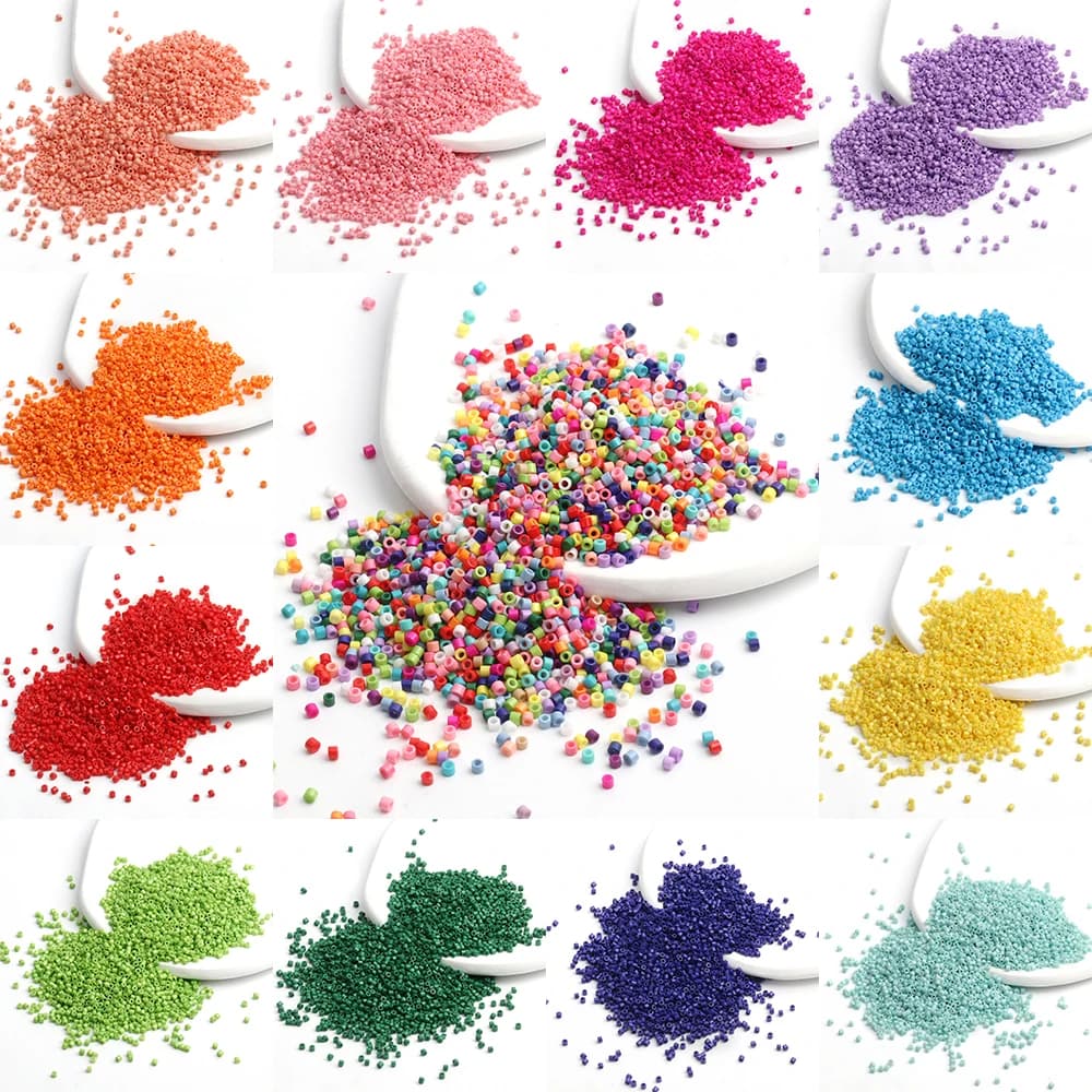 2000 pz/lotto 2mm 34 Colori Seme di Vetro Giapponese Perline Sparse Rotonde Del Distanziatore Perline Per Creazione di Gioielli Braccialetto FAI DA TE Accessori Fatti A Mano