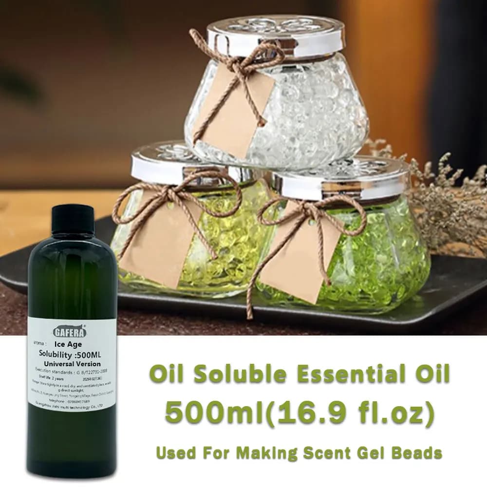 GAFERA 500 ml (16,9 oz) -Ice Age/Olio essenziale di cedro-Supplemento diffusore Olio liquido aromatico per realizzare perline profumate/Clp profumato