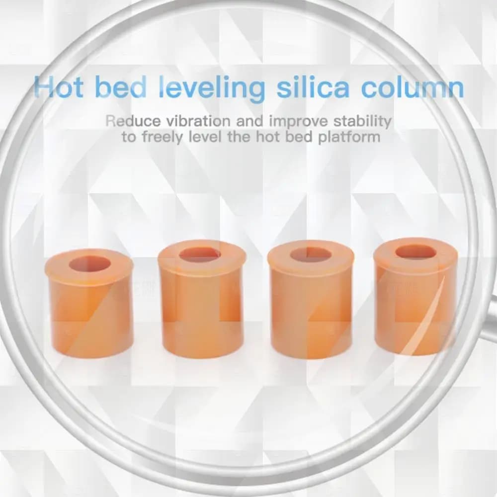 4pcs Silicone Hot Bed Leveling Columns Hot Bed Mount Leveling Column for Ender-3 3S 3 Pro 3 V2 3D Printer Parts