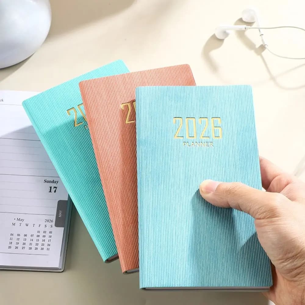 High Quality A6 2026 Schedule Book English with Calendar Diary Weekly Planner To Do List Diary Notebooks School Office