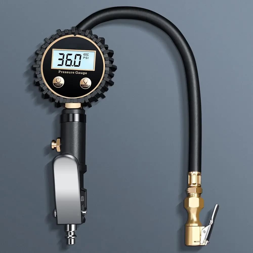 NUOVO Manometro Digitale per Pneumatici 250 PSI con Risoluzione di Visualizzazione 0.1, Accessori per Compressore, Gonfiatore Automatico per Pneumatici