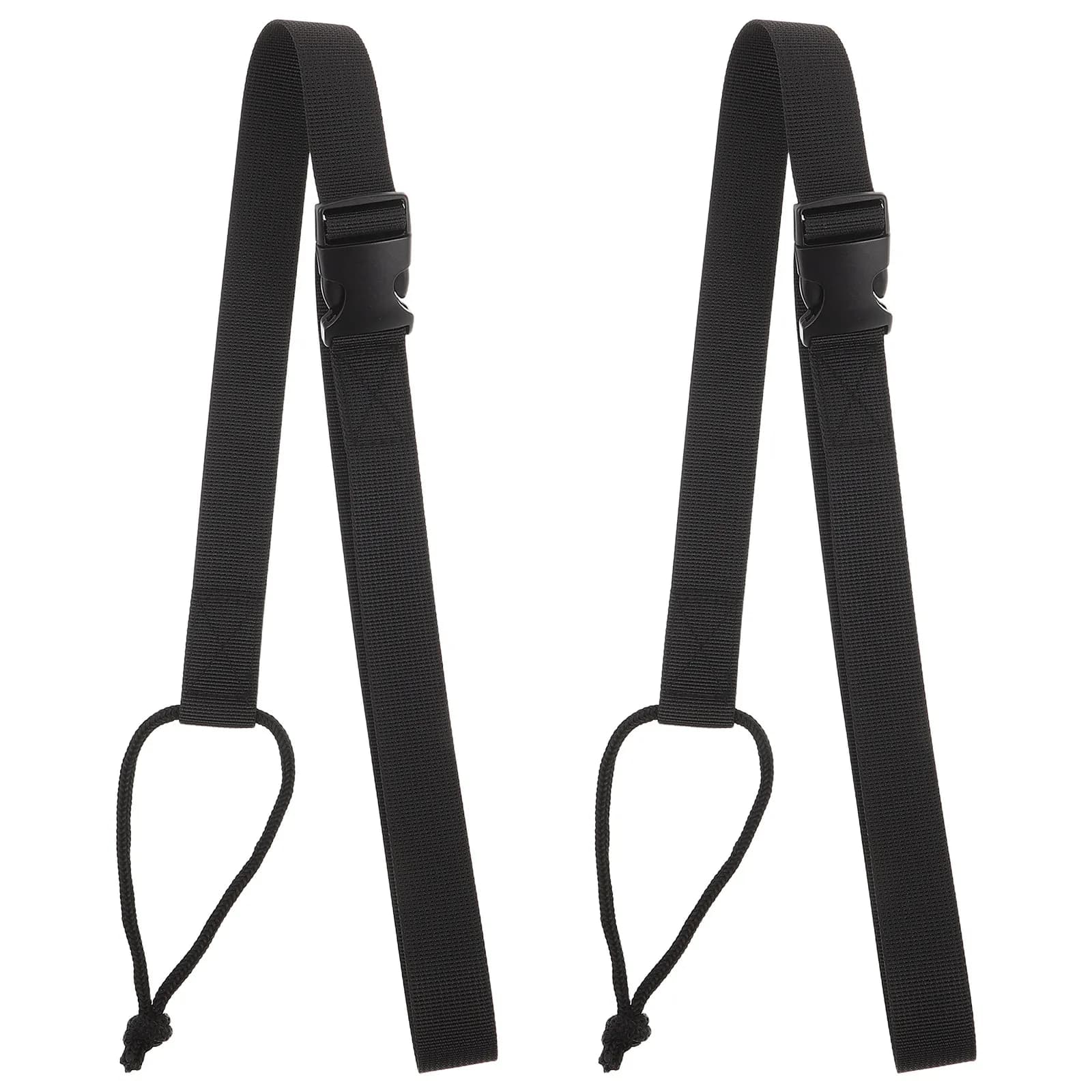 2 Pcs Snowboard Leash Black Binding Cord Replacement Parts for Lightweight Accessories Strap Trailer Safety