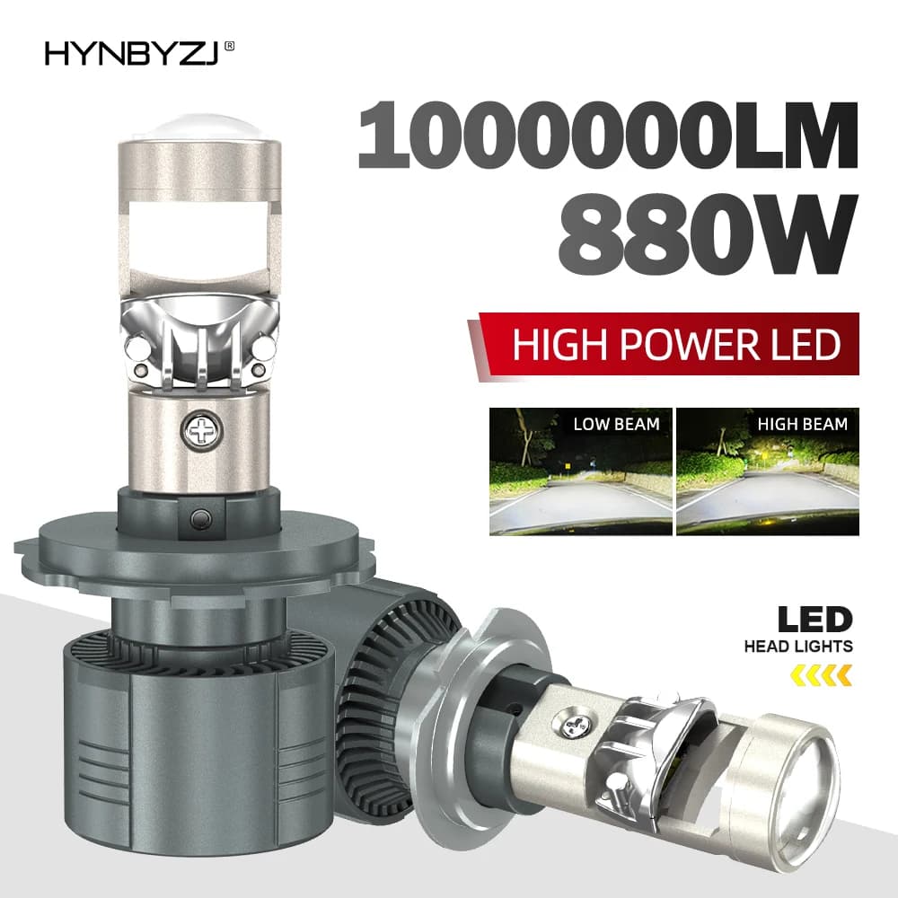 HYNBYZJ H7 H4 Canbus Faro Dell'automobile Mini Lente H11 H8 9005 9006 HB3 HB4 Proiettore A LED Lampadina 6000K Auto Moto Mini Lente