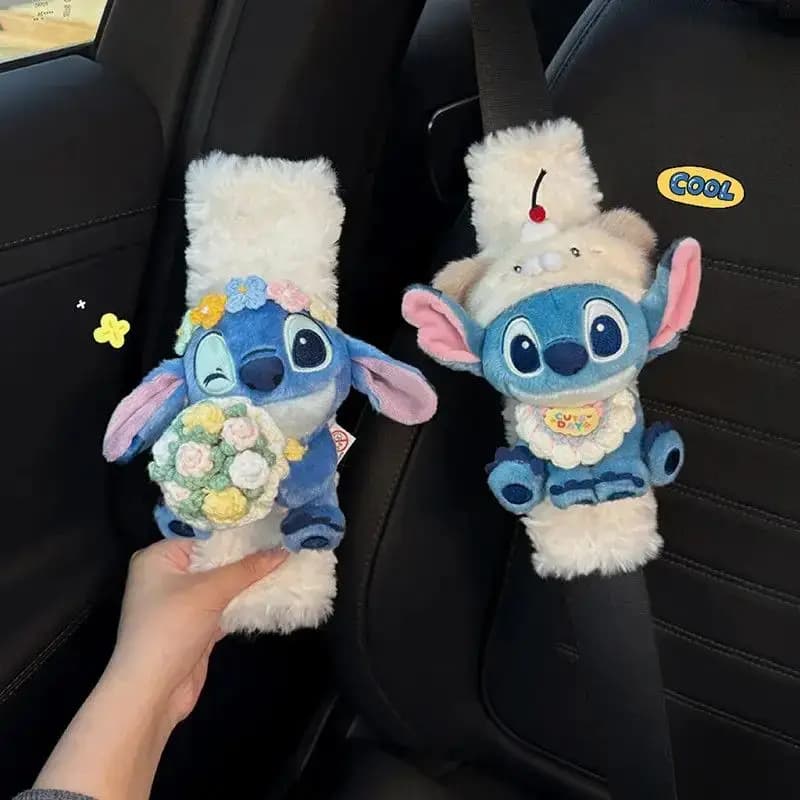 Copri Cintura di Sicurezza Auto Kawaii Lilo&Stitch, Decorazione Cintura Auto a Tema Anime, Regalo per Donne