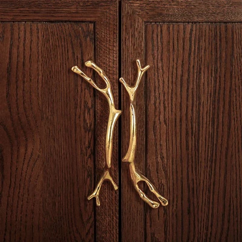 Maniglie per porte dell'armadio in ottone di lusso Maniglie per cassetti semplici Maniglie per mobili con maniglia per mobili in ottone massiccio antico