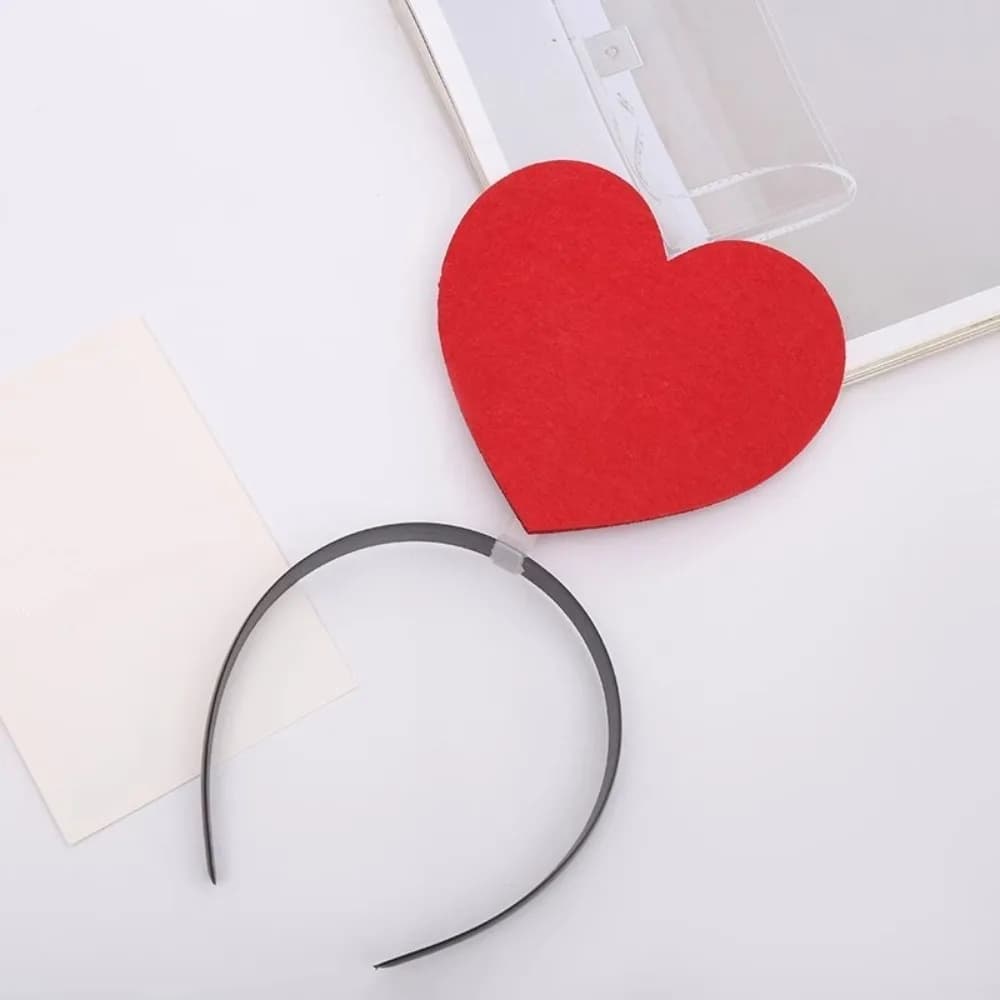 Simpatica fascia per capelli da 8,6 pollici con freccia WiFi Punto interrogativo Copricapo da concerto Fascia per capelli d'amore San Valentino