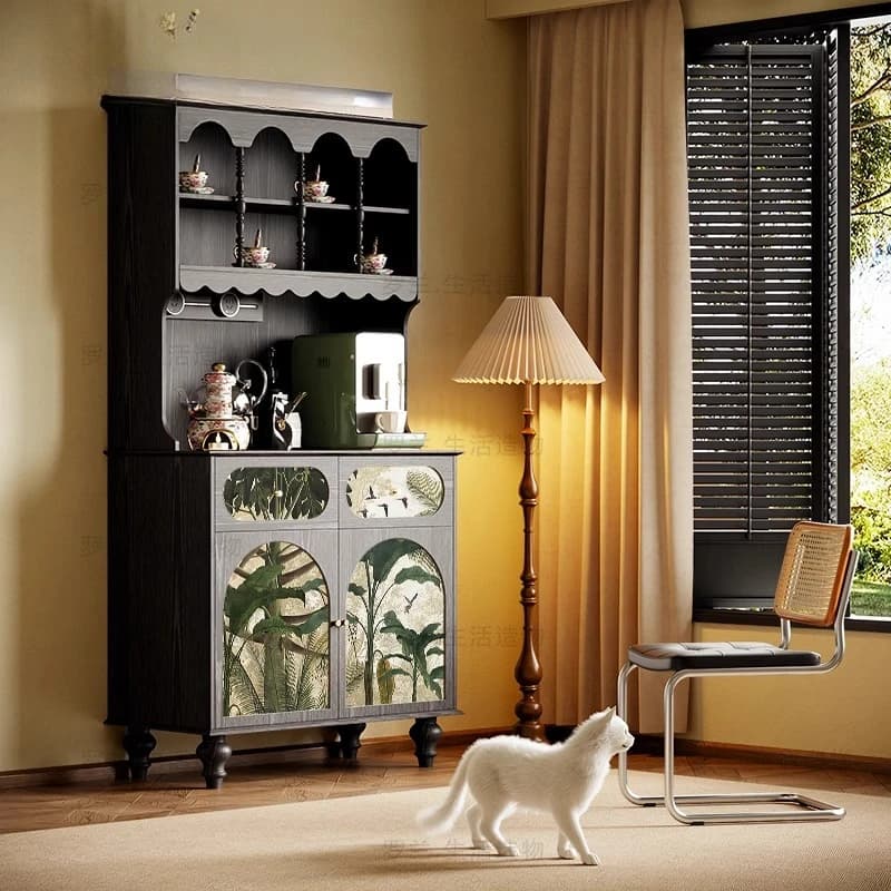 Armadietto organizer in piedi Scaffali da pranzo Cassetti Armadietto alto da soggiorno Nero Ingresso Meuble Rangements Accessori per la casa