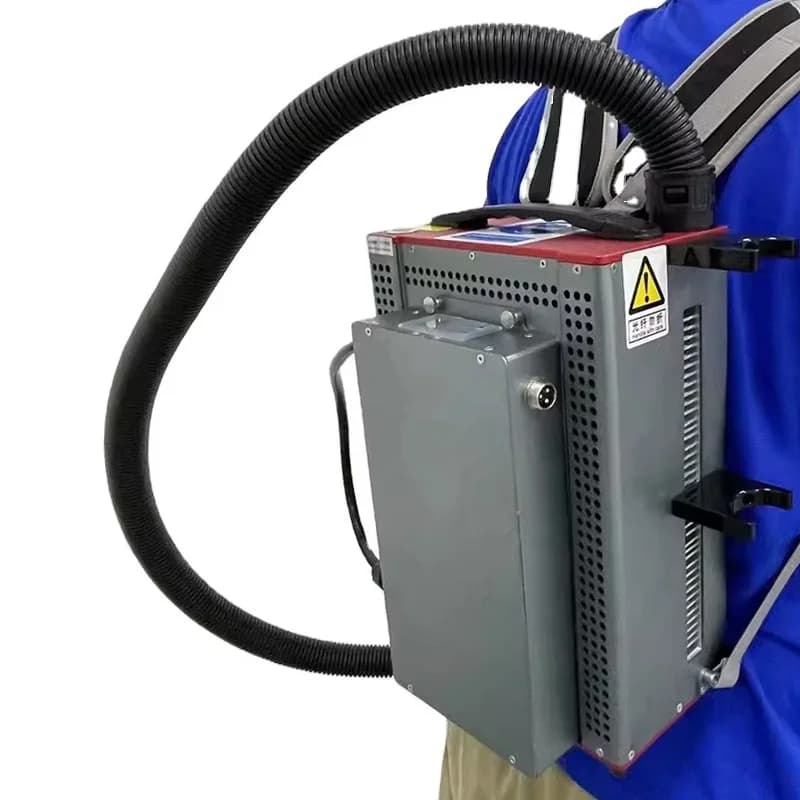 China Factory Sale Backpack Portable 50W 100W Pulse Laser Cleaning Machine High Pressure Washer For Rust Paint Oil Removal