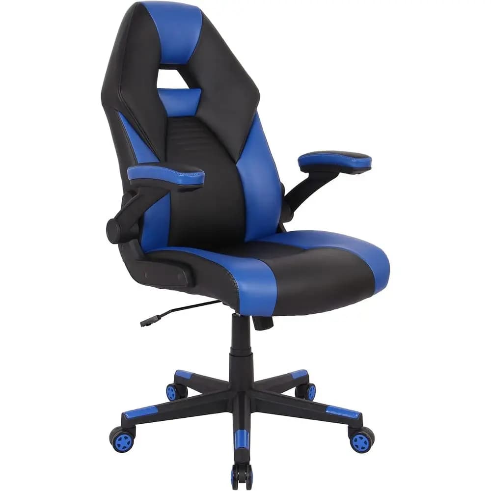™ RGX aux Leather High-Back Gaming Oice Chair, Black/Blue, BIMA Compliant