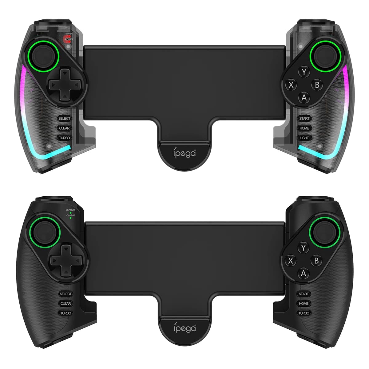 Gamepad wireless per Switch, Android, iOS, iPad, PC con luce RGB lineare, controller estensibile a vibrazione PG9777