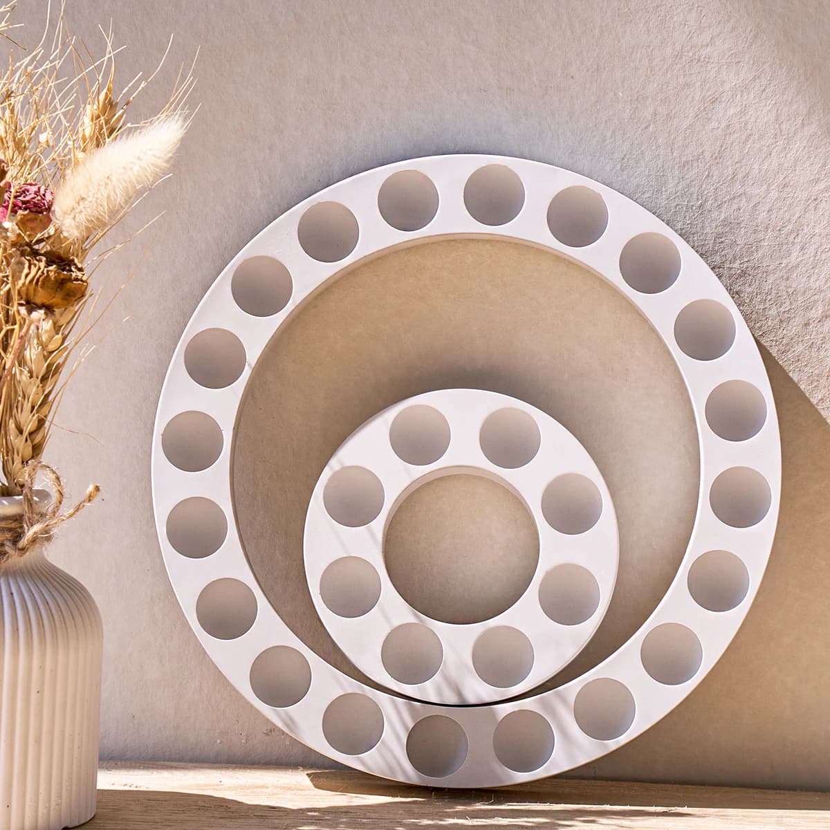 Creative Silicone Shaped Ring Mold for Porous Test Tubes, for Hydroponic Cultivation, Fai-da-Te Decorations, Gesso and Cement Products
