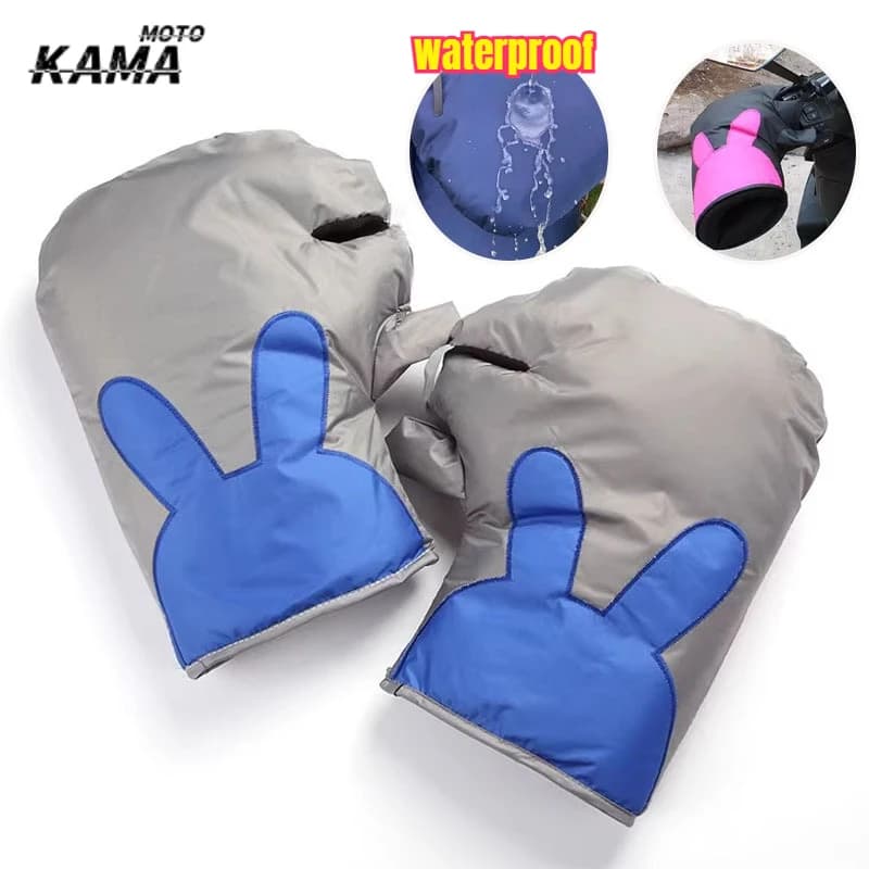 Copri manubrio per bicicletta elettrica Guanti da equitazione spessi in peluche invernale Copri manubrio per moto caldo e antivento Accessori Moto