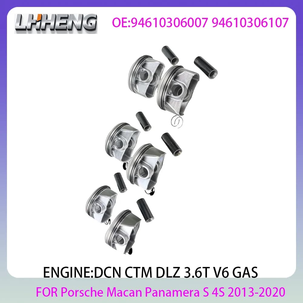 Engine Piston & Piston Ring set For Porsche Macan Panamera S 4S 970 95B 3.0L 3.0 L T V6 GAS 13-20 DCN 94610306007 94610306107