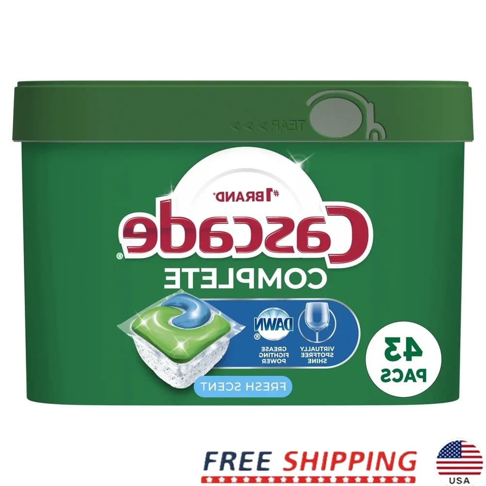 Completa ActionPacs Detersivo per Lavastoviglie Baccelli Profumo Fresco 43 Conteggio Power Away Disordine Stucco Senza Fosfato Dissoluzione Rapida